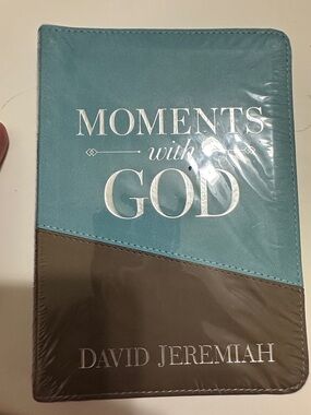 Moments With God Devotional by David Jeremiah - Teal and Brown